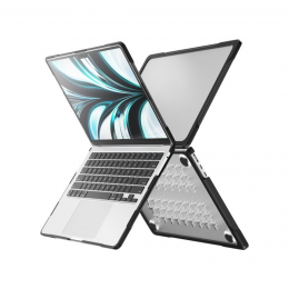 Case2go-Laptoptas-HardcoverHoesvoorMacbookAir136Inch2022-Laptophoes-360Bescherming-LaptopSleeve-LaptopTas-Transparant