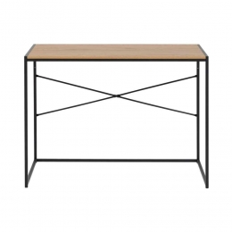 LeenBakker-BureauJaxx-Naturelzwart-75x100x45Cm-MDF-Bruin