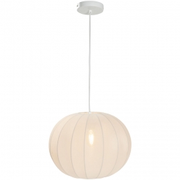 LeenBakker-HanglampFenneOvaal-Metaal-E27-150x38Cm-StofMetaal-Wit