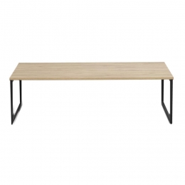 LeenBakker-SalontafelLucca-Naturelkleur-34x118x67Cm-MDF-ZwartBruin