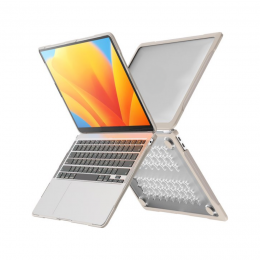 Case2go-Laptoptas-HardcoverHoesvoorMacbookAir132018-Laptophoes-2020-LaptopSleeve-LaptopTas-360Bescherming-Beige