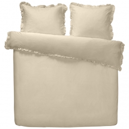 LeenBakker-DekbedovertrekCato-Zand-240x200220Cm-Katoen-Beige