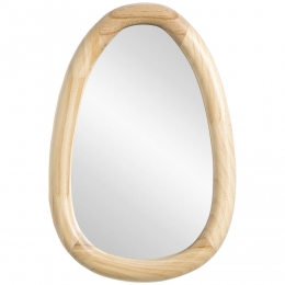 25korting-LeenBakker-SpiegelMomaNaturelOvaal-30x20Cm-Hout-Bruin-25x20x30Cm