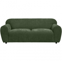 25korting-LeenBakker-BankBibi3-zits-Glory-Stof-Groen-88x203x76Cm