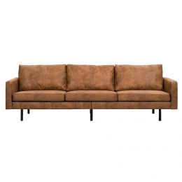 25korting-LeenBakker-BankCollin4-zits-Cognac-Lederlook-Bruin-280x88x88Cm