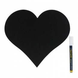 MemobordHartstift-zwart-22x25cm