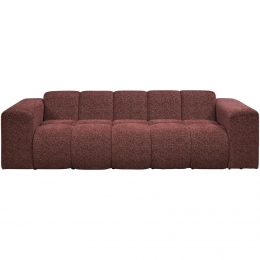 20korting-LeenBakker-BankBeau3-zits-Raven-Wijn-Stof-Rood-94x247x70Cm