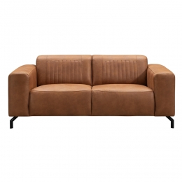 20korting-LeenBakker-BankOtis-2-zits-Kastanje-Microleer-Bruin-94x190x77Cm