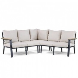 Hoekloungeset5personenAluminiumPolywoodgreyteakfinishGrijsLifestyle