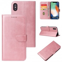 Case2go-HoesjegeschiktvooriPhoneXsMax-WalletBookCase-Ruimtevoor3pasjes-RosGoud