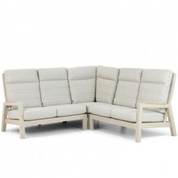 Hoekloungeset5personenAluminiumTaupeLifestyleGardenFurnitureEvora