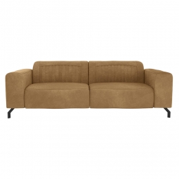 20korting-LeenBakker-BankOtis3-zits-Toffee-Microleer-Bruin-94x230x77Cm