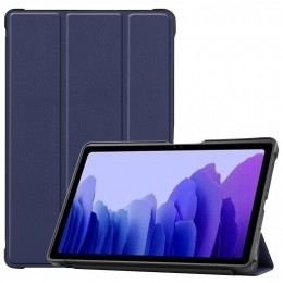 SamsungGalaxyTabA72020Hoes-BookCasemetTPUcover-DonkerBlauw