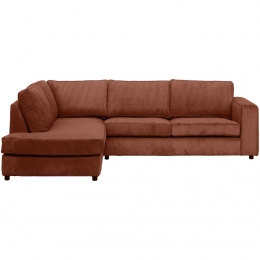 20korting-LeenBakker-HoekbankStuttgartLinks-Terra-Stof-Bruin-207x267x80Cm