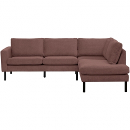 20korting-LeenBakker-HoekbankCollinRechts-Terra-Stof-Rood-195x247x81Cm