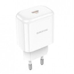 BorofoneBN3-UniverseleUSBCOplader-20W-GeschiktvoorSmartphonesTabletsEtc-Wit
