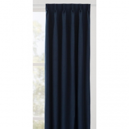 LeenBakker-GordijnstofBowieSemiVerduisterend-Donker-Polyester-Blauw-B150Cm