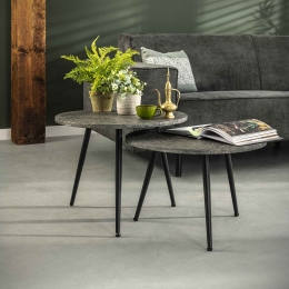 SalontafelMarciaSetvan2stuks55cm-Grijs-Rond