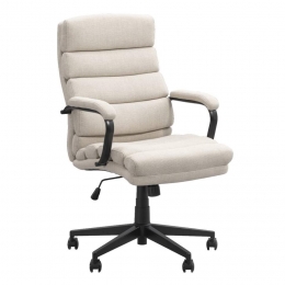 LeenBakker-BureaustoelRolf-Stof-Beige-77x63x113Cm