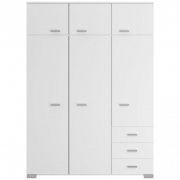 25korting-LeenBakker-KledingkastTimo6-deurs-203x146x55Cm-Spaanplaat-Wit