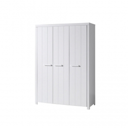 25korting-LeenBakker-VipackKledingkastErik3-deurs-205x144x55Cm-MDF-Wit