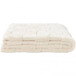 OpOpLeenBakker-PlaidSjors-Off-white-130x170Cm-Polyester-Crme