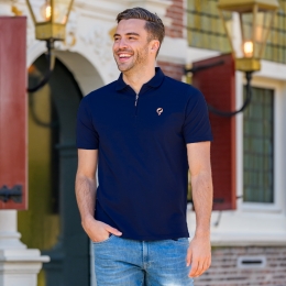 HerenPoloZuidland-DonkerblauwMelange