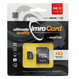 Imro-MicroSDKaart32GB-GeheugenkaartmetAdapter-Class10UHS-3