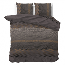 Sale-43Dekbedovertrek-BrownieLeopard-Lits-Jumeaux240x220Cm-WitMicrovezel--SleeptimeClassy-Dekbed-Discounternl