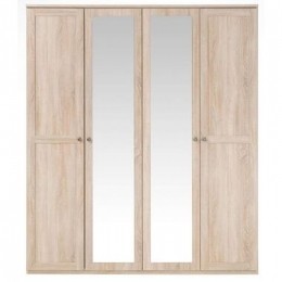 KledingkastGeneve4-deurs-eikenkleur-210x180x58cm