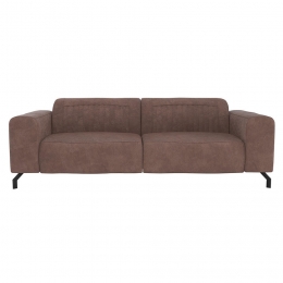 20korting-LeenBakker-BankOtis3-zits-Koffie-Microleer-Bruin-94x230x77Cm