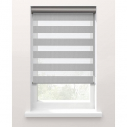 25korting-LeenBakker-FenstrDuoRolgordijnPlanosLichtdoorlatend-20065-Polyester-Grijs-120x10x10Cm