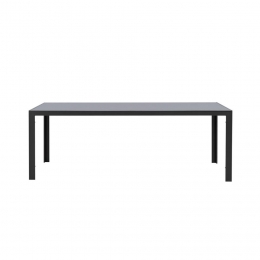 LeenBakker-TuintafelSavoie-glasAntraciet-75x215x90Cm-Aluminium-Grijs