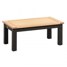 LeenBakker-BijzettafelArdeche-Naturelzwart-72x40x30Cm-HoutAluminium-ZwartBruin-73x42x11Cm