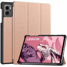 Case2go-TablethoesgeschiktvoorLenovoLegionTab2023-Tri-foldhoes-AutoWakefunctie-Rosegoud