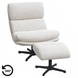 LeenBakker-FauteuilBobbiInclHocker-Greige-Stof-GrijsBeige