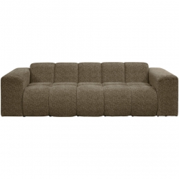 20korting-LeenBakker-BankBeau3-zits-Raven-Stof-Bruin-94x247x70Cm