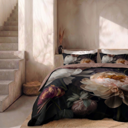 DekbedovertrekPercale-Katoen-SofiaRed-Eenpersoons140x200Cm-MeerkleurigPercaleKatoen-Effen-Presence-Dekbed-Discounternl