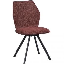 40korting-LeenBakker-EetkamerstoelRaffy-Wijn-Stof-Rood-50x60x90Cm