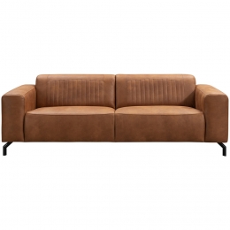 20korting-LeenBakker-BankOtis-3-zits-Kastanje-Microleer-Bruin-94x230x77Cm