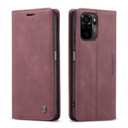 CaseMe-HoesjegeschiktvoorXiaomiK40-WalletBookCase-Magneetsluiting-Rood