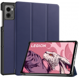 Case2go-TablethoesgeschiktvoorLenovoLegionTab2023-Tri-foldhoes-AutoWakefunctie-Donkerblauw