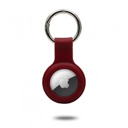 AppleAirtag-sleutelhanger-SiliconenAirTagHoesje-AirTaghanger-DonkerRood