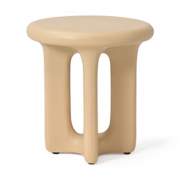 JesperHomeRondeBijzettafelOnomoMudstonetextuur46cm-Beige