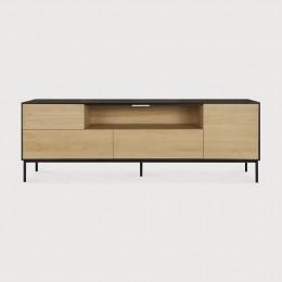 EthnicraftTV-meubelBlackbirdGeoliedEikenhout180cm-Zwart