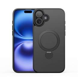 DuxDucis-TelefoonhoesjegeschiktvoordeAppleiPhone16Plus-BackCover-GeschiktvoorMagsafe-MetMagnetischeStand-Zwart