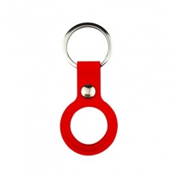 Case2go-SleutelhangergeschiktvoorAirtag-Siliconenhoesje-MetKeychain-airtag-sleutelhanger-airtaghouder-airtagcase-airtaghoesje-airtagcover-Rood