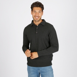 HerenTruiCasterenZwartAntraciet