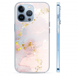 Hoozey-HoesjegeschiktvoorAppleiPhone15Plus-Watercolorprint-LichtRozeWit