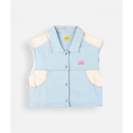 MantelOxbowSpijkerjasjemouwloosDENIM